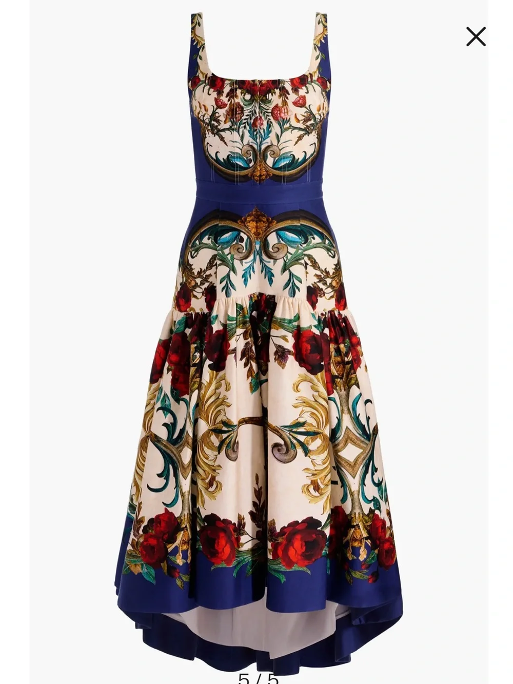 Alice + Olivia Gilded Rose Baroque High-Low Diana Dress 2 NEW $660 - Picture 5 of 9